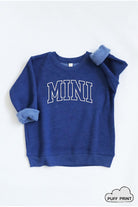 blue colored Puff Mini Bella Toddler Sweatshirt by Oat Collective, snuggly soft with a unisex fit. Perfect for cozy comfort in a premium toddler sweatshirt.