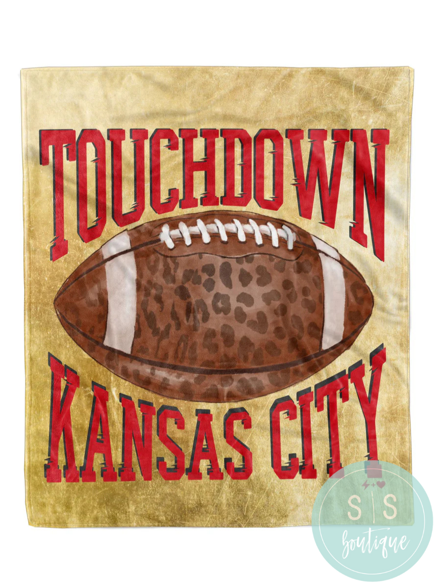 Touchdown KC Blanket | Custom Minky Blanket | Simply Styled Boutique